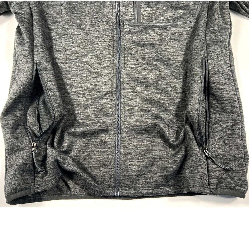 North Face Skyline Full-Zip Fleece Jacket Medium Heather Gray Outdoor Hiking GUC